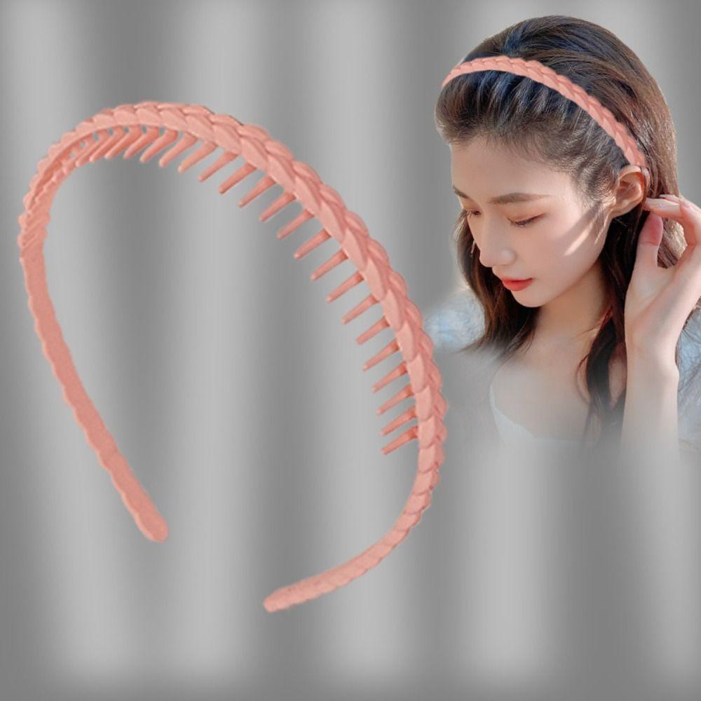 Корейский стиль Зубы Матовый Обруч для волос Акриловый Нескользящий Ободок Темперамент Девушки