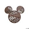 This 30cm Round Wooden Wall Art Panel Features a Mickey Mouse Motif In a Perfect for Living and This Auspicious Geometric Panel Is a Perfect Addition