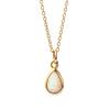 [NAOTJEWELRY] Ожерелье с подвеской из белого опала в золоченой оправе 18 карат [Подарочная коробка в комплекте] Женское, Маленькое, Простое, Элегантное, Сделано в Японии