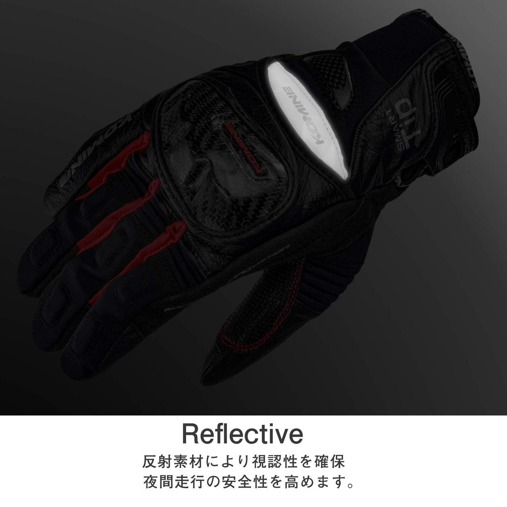 KOMINE Велосипедные карбоновые защитные зимние перчатки влагоотводящие дышащие водонепроницаемые защитные осень/зима черно-красные/XL 06-819 GK-819