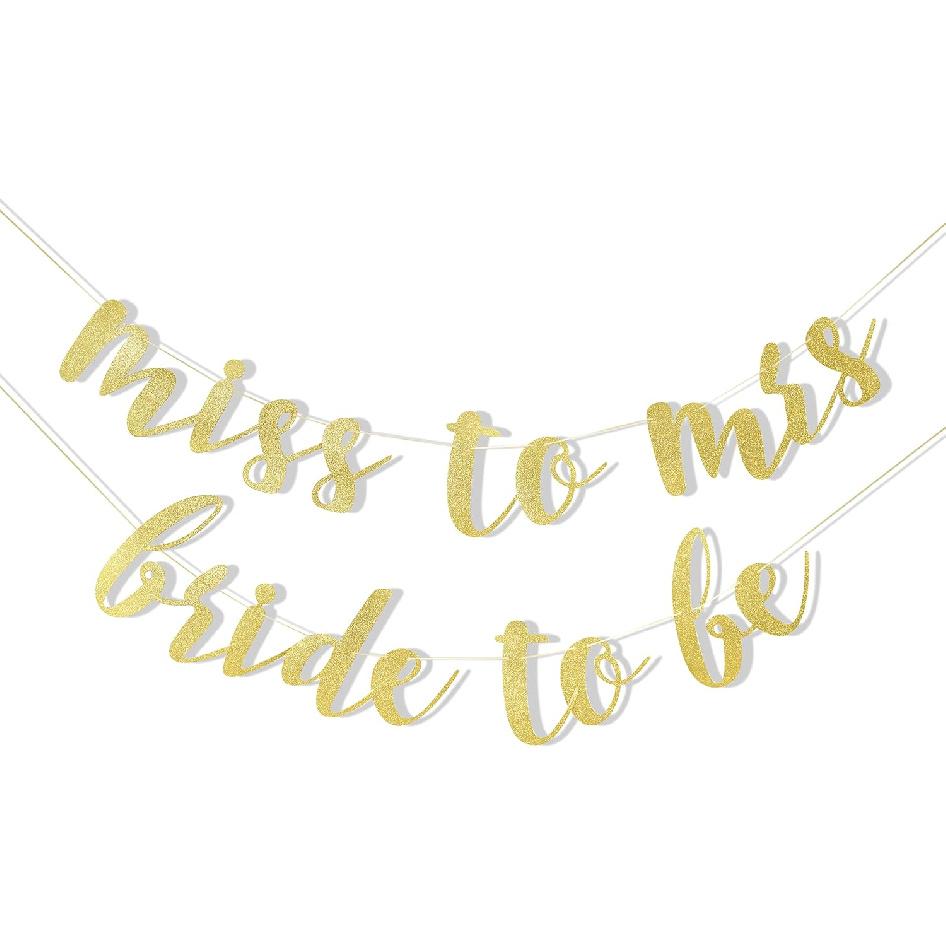 Miss To Mrs Banner - Bridal Shower Banner,Bachelorette Party,Engagement,Bridal Shower Party Decor,Wedding