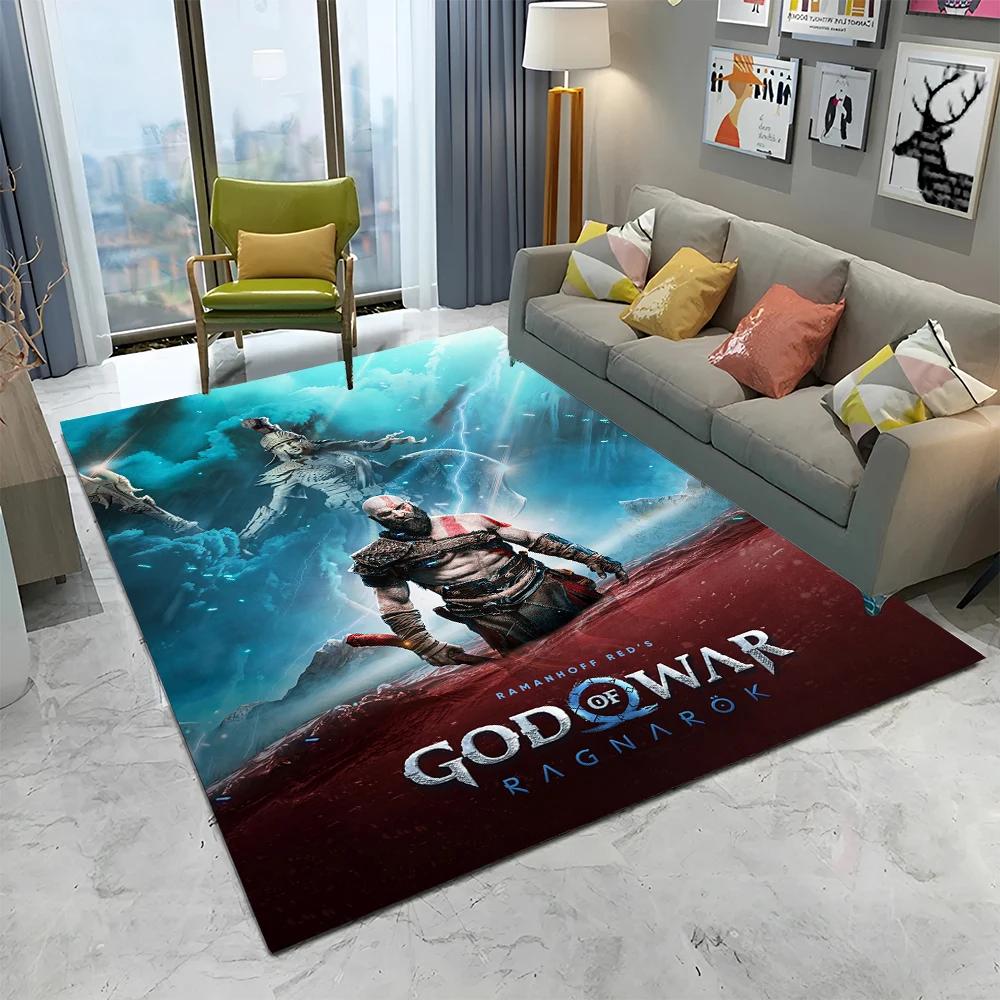 3D God of War Games Gamer Kratos HD Ковер Ковер для дома Гостиная Спальня Диван Коврик Декор, детский коврик Нескользящий напольный коврик