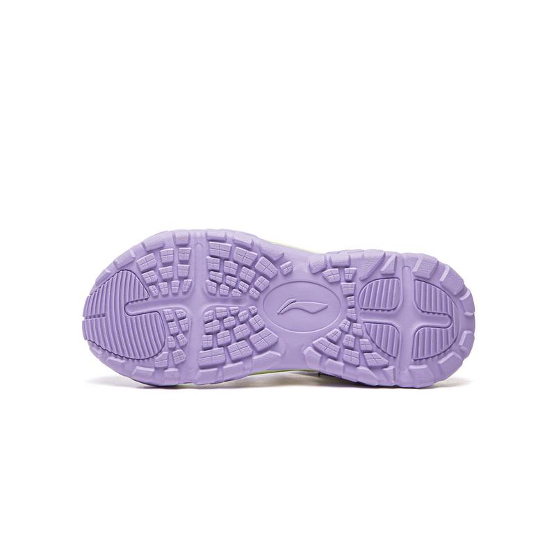Li Ning Kids Comfortable Versatile Soft Sole Sandals Kids Footwear Standard-White Rose-Purple YKUU044-4