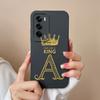 Чехол для телефона Oppo Realme Narzo N63 C63 C61 Reno12 Pro F Reno 12 Мягкий силиконовый чехол для камеры Fashion King Crown Letters Shell Capa для Oppo