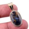 Natural Pietersite Gemstone 925 Solid Sterling Silver TwoTone Pendant 1.25" O5k05