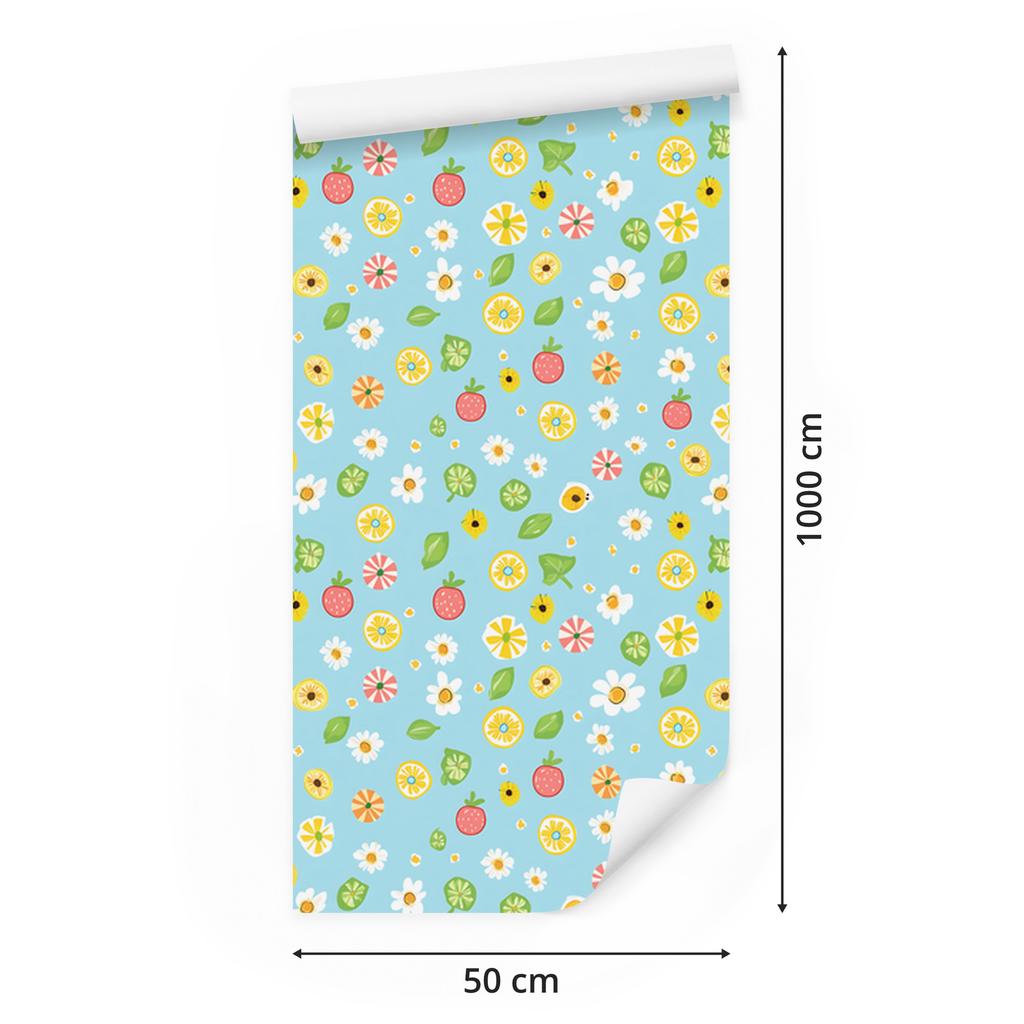 Summer wallpaper celadon and mint for living room and bedroom 50x1000