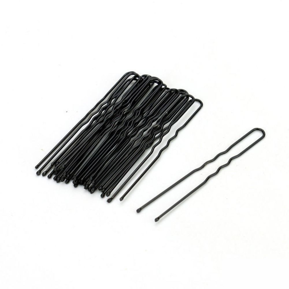 50 шт. женские шпильки черные заколки для волос заколка для волос заколка-невидимка U-образная женская