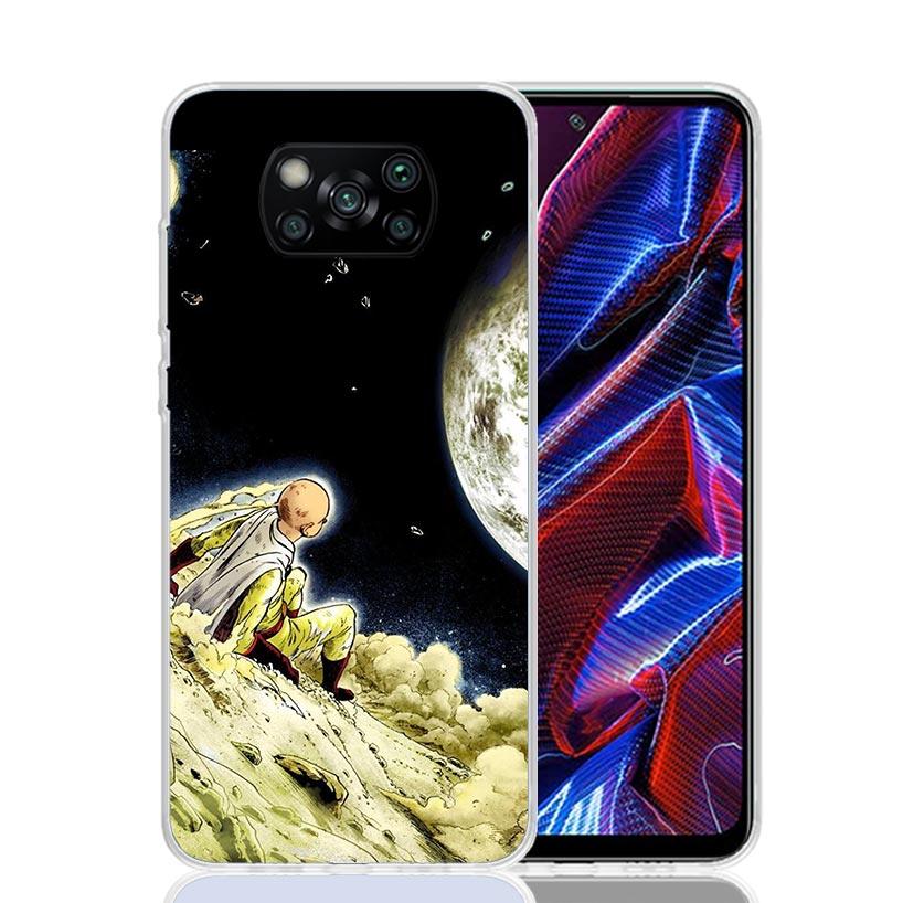 1 Punch Man Anime Phone Case For Xiaomi Poco X7 X6 X5 Pro F7 Ultra Redmi 15C 15 13 13C 12 12C 10 10A 10C 9 9A 9C 9T Cover Poco X