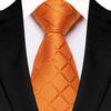 Single Color Mens Necktie Satin Groom Jacquard Luxury Plaid & Checks Ties  Party Accessories