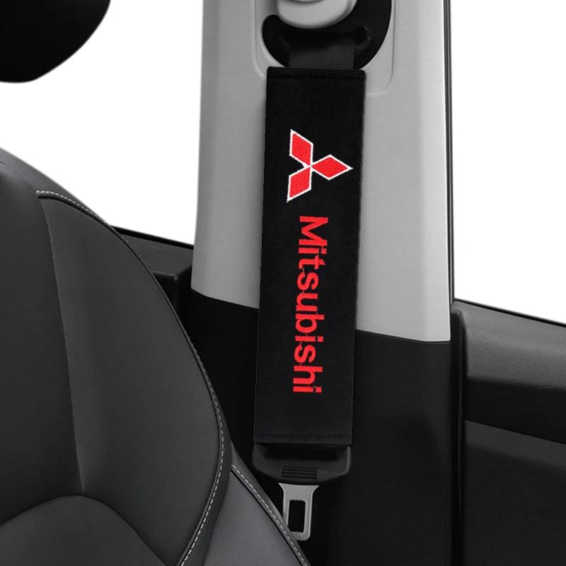2Pcs/Set Car Styling Seat Belt Pad For Mitsubishi Lancer Asx Outlander Pajero l200 Galant Seat belt Cover Car Accessories