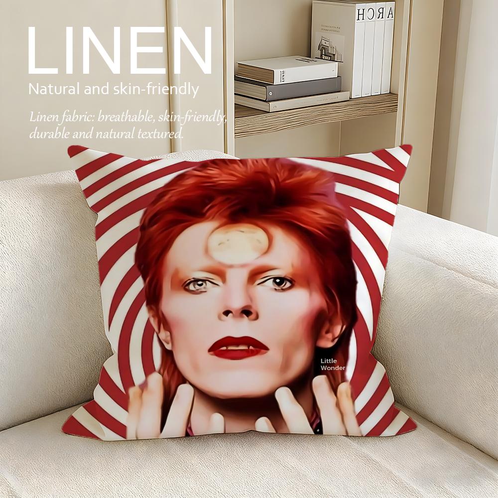 Music David Bowie Cushion Cover Pillowcase Set Pcs x x Breathable Washable Sofa Cushion Cover