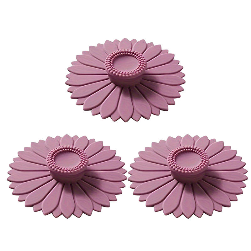 3 шт. практичных силиконовых чехлов для чашек, гибкие чехлы для кружек в форме подсолнуха, универсальные крышки для чашек для заварочных чайников, кофе