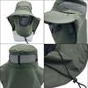 Summer Outdoor Sun Hats for Men Women Removable Hunting Fishing Sun Cap Hiking Camping Visor Wide-Brimmed Hat Fisherman Hat