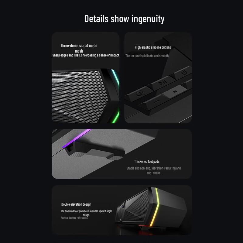 Edifier Игровой настольный Bluetooth-динамик M30 Plus с RGB-подсветкой, штепсель CN (адаптер в комплекте)