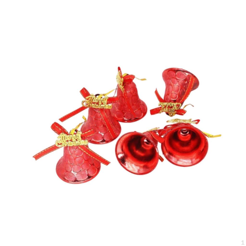 6 шт. Рождественские колокольчики, подвесные украшения на год