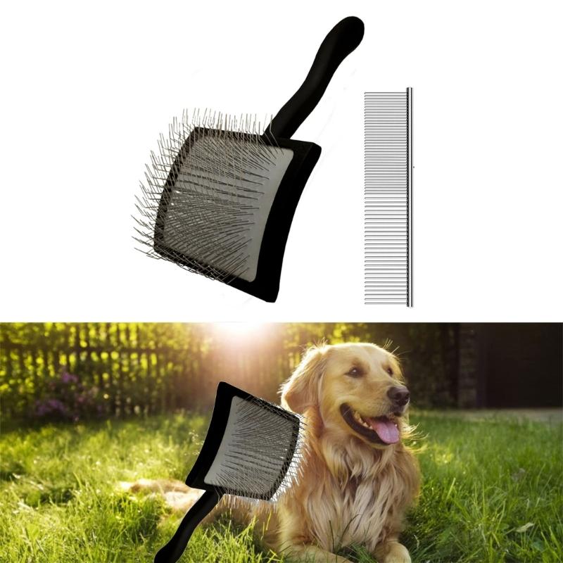 Расческа для вычесывания подшерстка собаки, для удаления отмершей шерсти, массажная расческа для собаки, грабли для распутывания колтунов, аксессуар