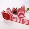Christmas Red And White Plaid Ribbon, Christmas Wrapping Decoration, Suitable For Family Party DIY Craft Bow, 2.5 Inch
