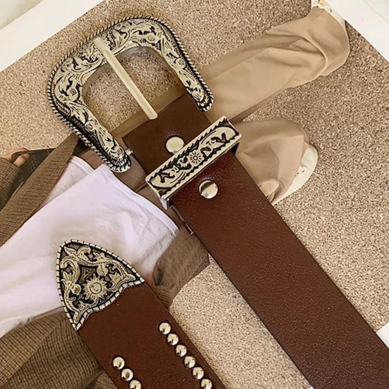 Пояс из ПУ с регулируемой пряжкой-штифтом для любителей моды, для джинсов, юбки