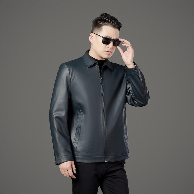 Куртка из натуральной кожи, осеннее и зимнее пальто, повседневная мужская овчина высокого класса плюс бархат, потертая кожа, трендовая одежда