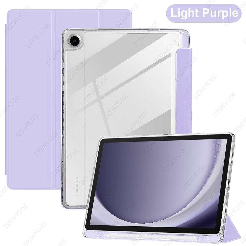 Чехол для Samsung Galaxy Tab A11 Plus / Tab A9 Plus 11 дюймов, с держателем для стилуса, прозрачная акриловая задняя крышка, с держателем для стилуса