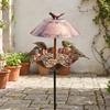 Wavy Curved Petal Bird Feeding Station Large Capacity Garden Bird Basin  Garden Ornament