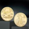 1933 United States OF AMERICA Statue Of Liberty Twenty Dollars Saint Gaudens Double Eagle with Motto Brass Metal Copy Coins