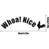 Whoa Nice Toilet Sticker Decal, Funny Cock Toilets Stickers, Waterproof Vinyl Wall Art Sign Decor, Removable Self-Adhesive Toilets Seat Quote Murals