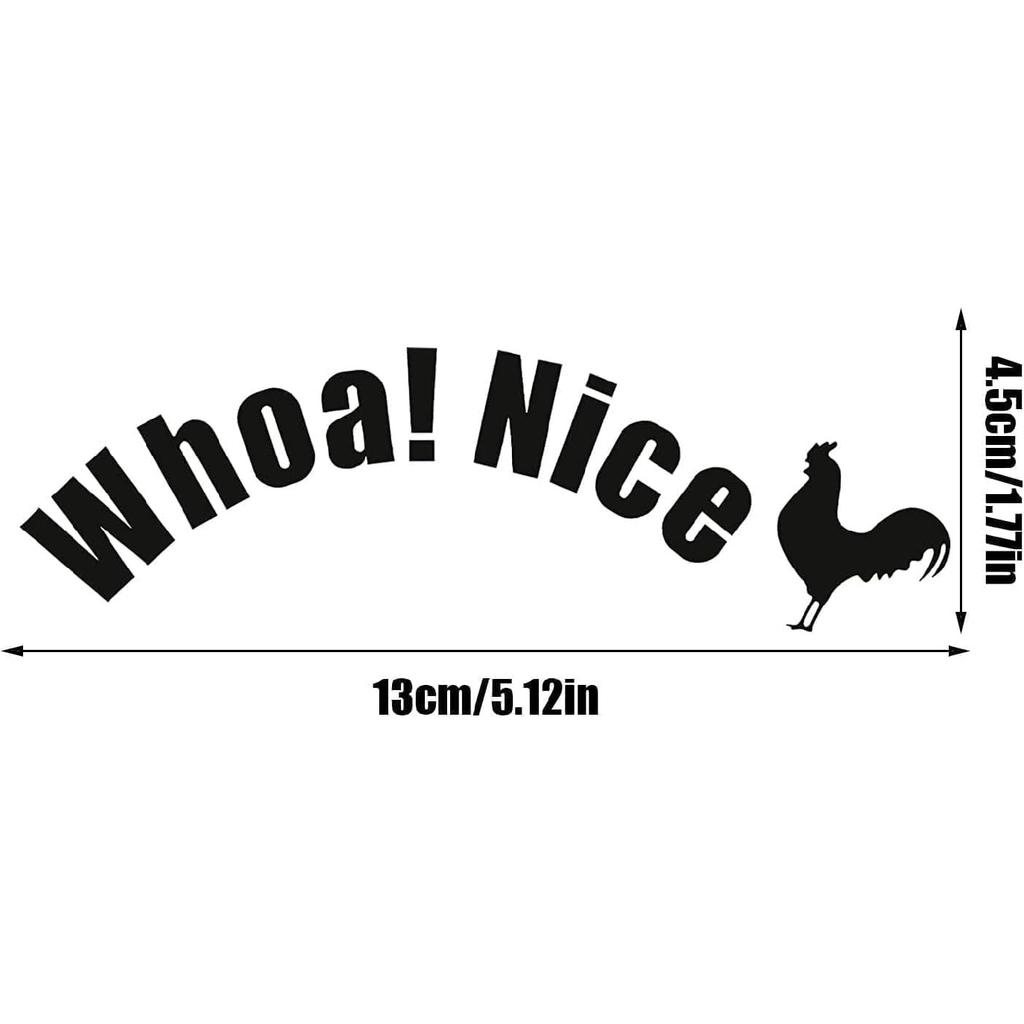 Whoa Nice Toilet Sticker Decal, Funny Cock Toilets Stickers, Waterproof Vinyl Wall Art Sign Decor, Removable Self-Adhesive Toilets Seat Quote Murals