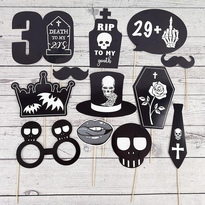 Украшение на 30-й день рождения Реквизит для фотобудки Смерть моим двадцатилетиям Покойся с миром Моя юность Товары для вечеринки по случаю дня рождения для взрослых Смерть моим двадцатилетиям