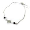 [N8873] - Black Silver 'Carmen' Bracelet