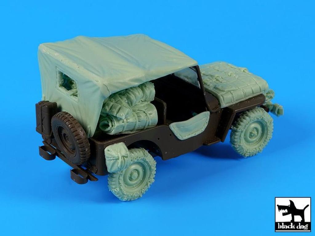 Black Dog Американский грузовой автомобиль тонна большой набор смоляные военные детали HAUT35276 1/35 1/4 (для Тамии) (бак)