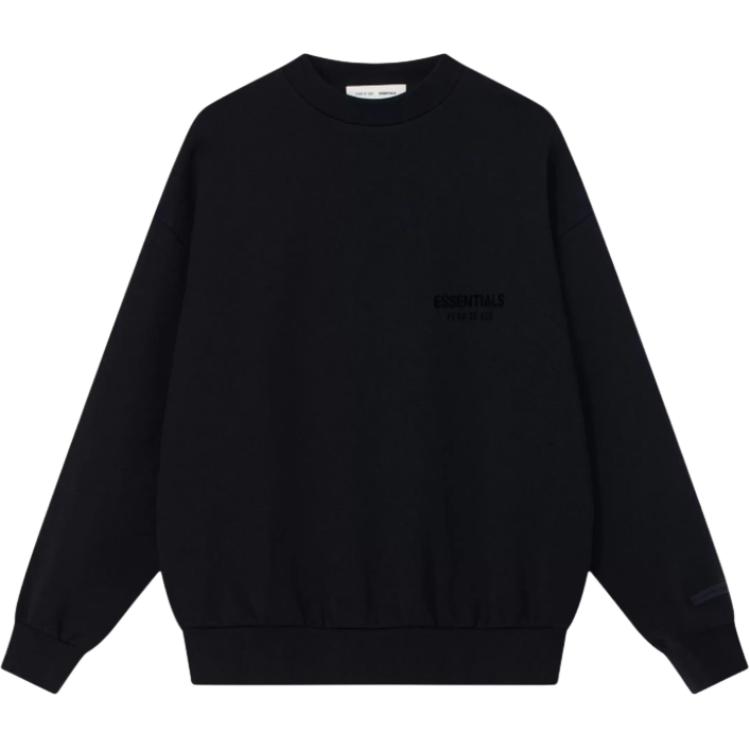 Fear of God Essentials Классическая толстовка с круглым вырезом Винтажный черный Мужские Топы 192AS252042F