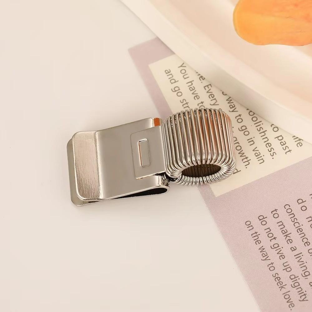 Multi-functional Spring Pen Clip Metal Pencil Holder Vintage Bookmark  Stationery Supplies