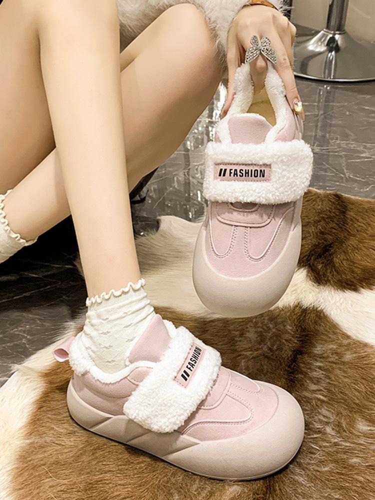 Женские зимние лоферы на подкладке из искусственного меха, уличная домашняя нескользящая теплая обувь, повседневная легкая женская обувь на плоской подошве с плюшевой подкладкой
