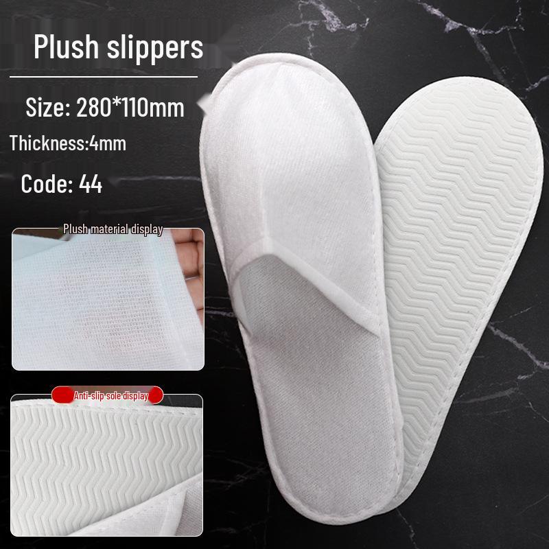 Luxury Anti-Slip Disposable Cotton Hotel Slippers for Guests