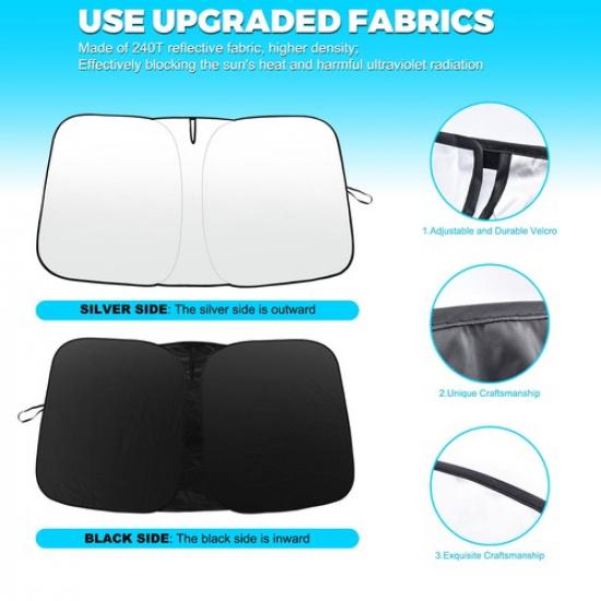 Car Windshield Sun Shade UV Block Shield Cover Black For Honda Accord -2025