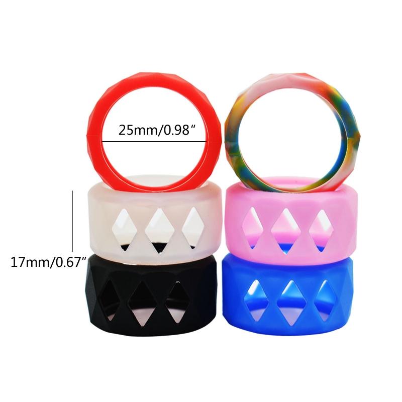 6Pcs/set Multiple Color Silicone Ring Bands Silicone Anti Slip Rubber Bands Reusable Anti-Lost Hollow Silicone Band Ring