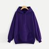 TAM Women's Casual Solid Color Hooded Pocket Long Sleeve Pullover Sweatshirt