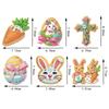 6Pcs Easter Gnome Diamond Painting Refrigerator Magnet Diamond Painting Fridge Magnet DIY Fridge Stickers for Adults Beginners