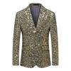 Gold Sequined Suit Korean Suit Men's Jacket