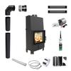 Fireplace with Water Jacket KRATKI LUCY 12kW Ø200 Closing Installation Kit