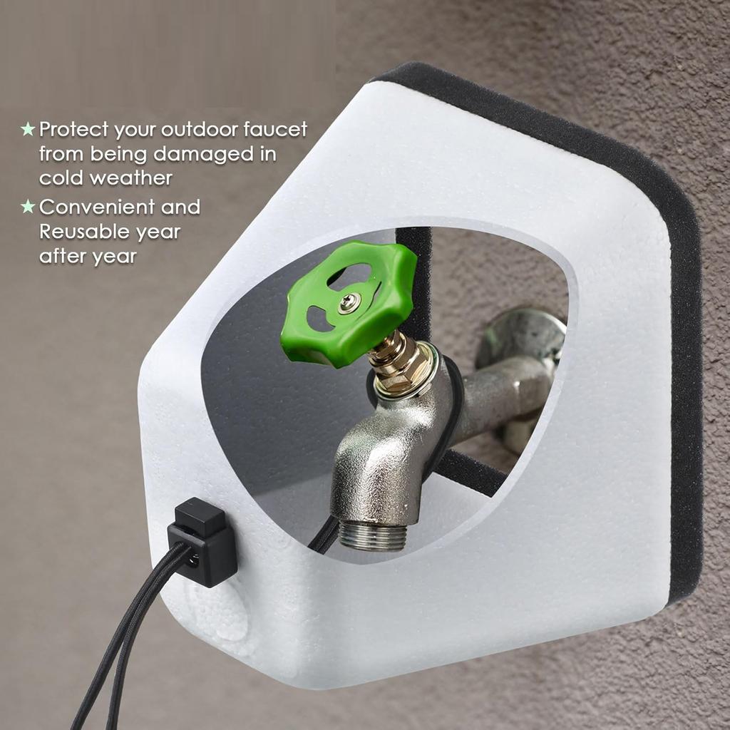 Набор из 3 чехлов для уличных кранов для защиты от зимних заморозков Изолированная пенопластовая крышка, подходящая для большинства вентилей и разбрызгивателей