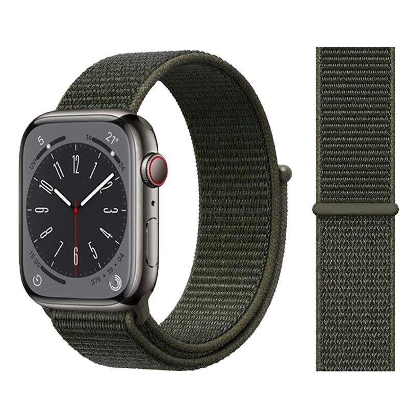 Нейлоновый ремешок-петля для Apple Watch Band 49 мм, 44 мм, 45 мм, 41 мм, 40 мм, 42 мм, 38 мм, браслет Correa iwatch series 3, 4, 5, 6 Se 7, 8, ультра, 49 мм, ремешок