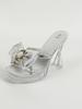Женские босоножки на платформе, прозрачные, для ночного клуба, на толстом каблуке, с квадратной головкой, со стразами, нескользящие, 12 см, LFD-1987-50