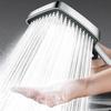 High Pressure Large Flow Shower Head Black 4 Modes Square Water Saving Spray Nozzle Massage Rainfall Shower Bathroom Accessories