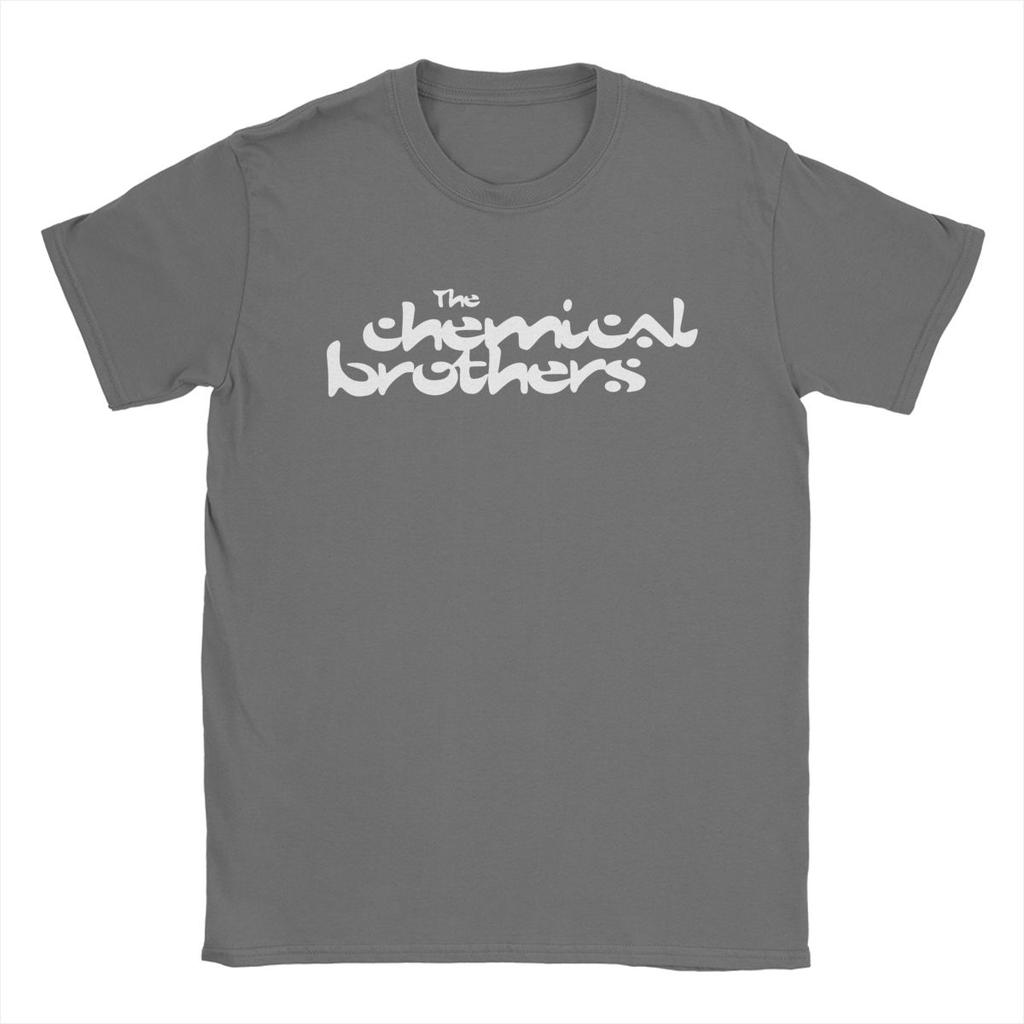 Мужские футболки The Chemical Brothers Хлопковые топы Смешные футболки с коротким рукавом и круглым вырезом Графические футболки