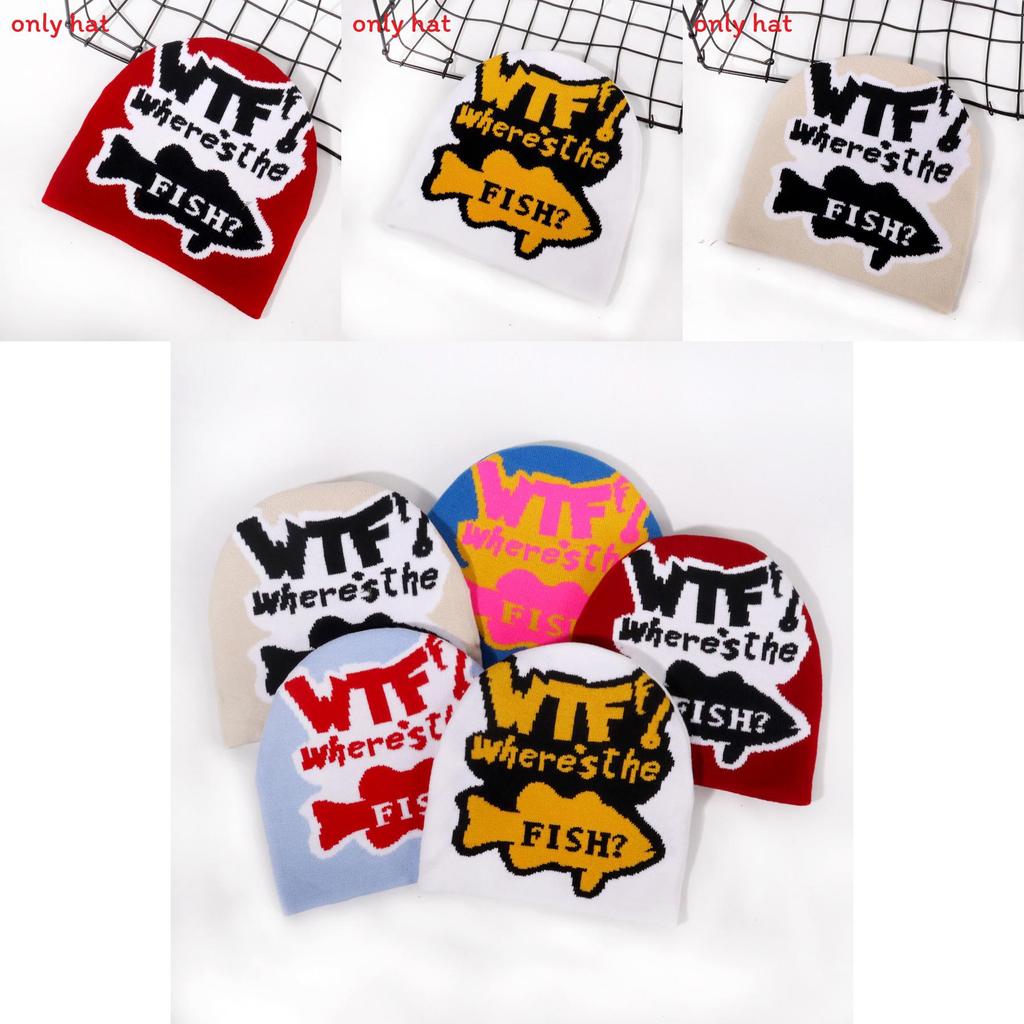 Fashion Color Blocked Letter Pattern Neutral Casual Warm Knitted Hat For Unisex Daily Fashion