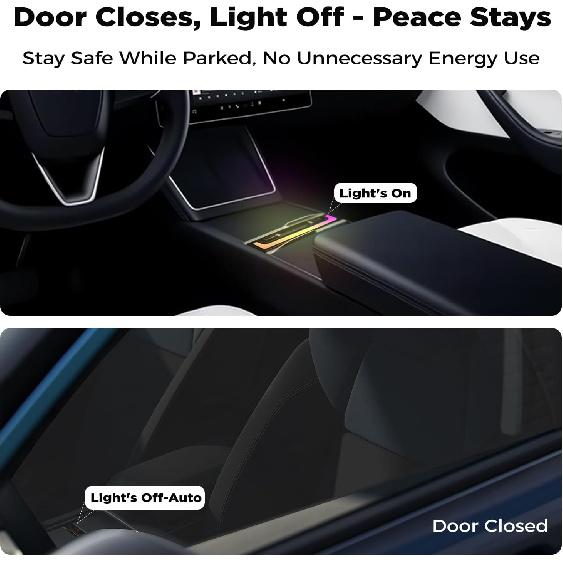 USB Hub For Tesla Model Y Juniper 2025-2026 & Model 3 Highland 2024-2025 Accessories, 120W USB-C Fast Charging With Retractable Cables, 2-Port Built