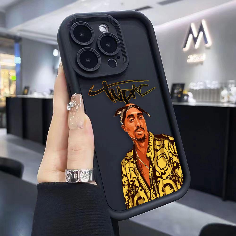 Чехол для телефона Hip Hop Tupac Shakur 2pac Для iPhone Apple 17 AIR 16 16E 11 12 13 14 15 XR Plus Pro Max Чехол DIY TPU Ударопрочный Чехол