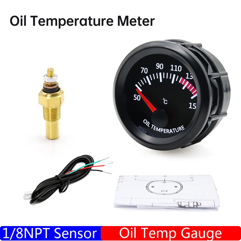 52mm Water Temp/Oil Temp/Oil Press BAR PSI/Voltmeter/Vacuum/Boost Gauge/Air Fuel Ratio/EGT Gauge With Sensor Gasoline Car 12V